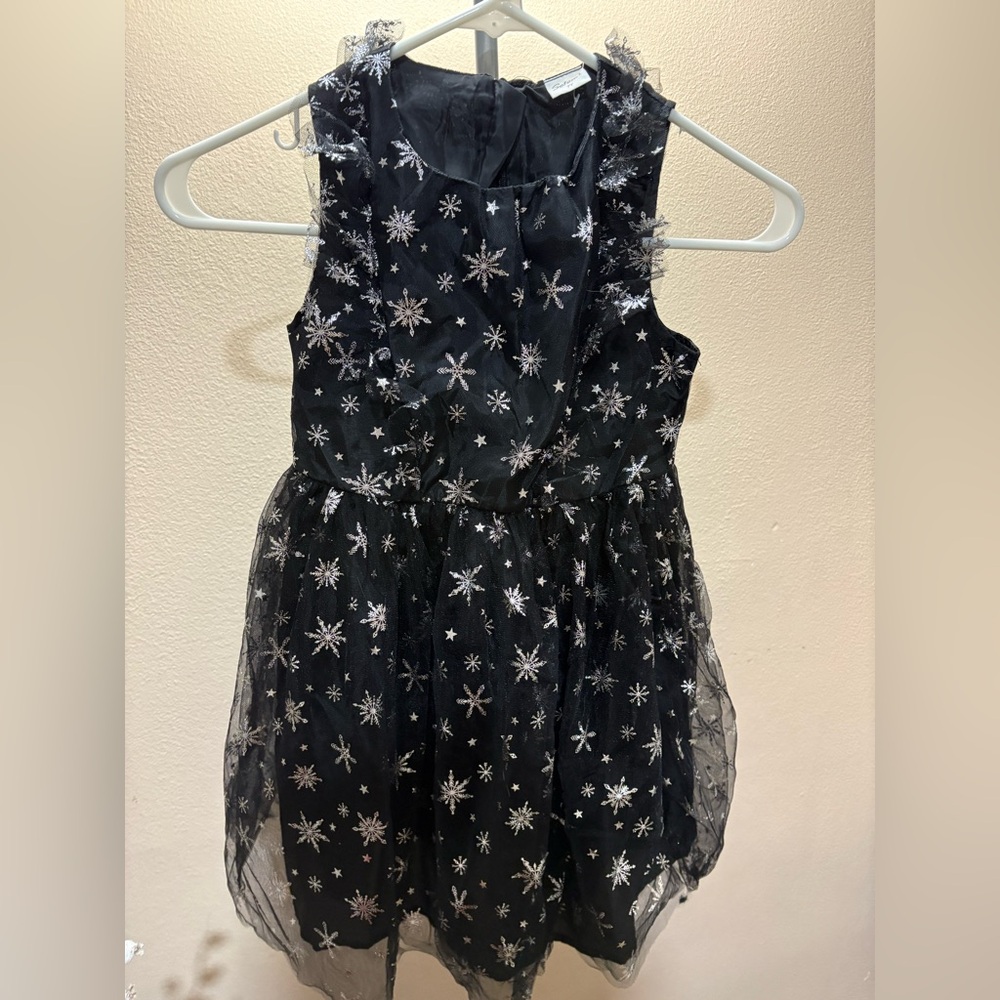 Elegant Starry Black Kids Dress - Picture 5 of 9
